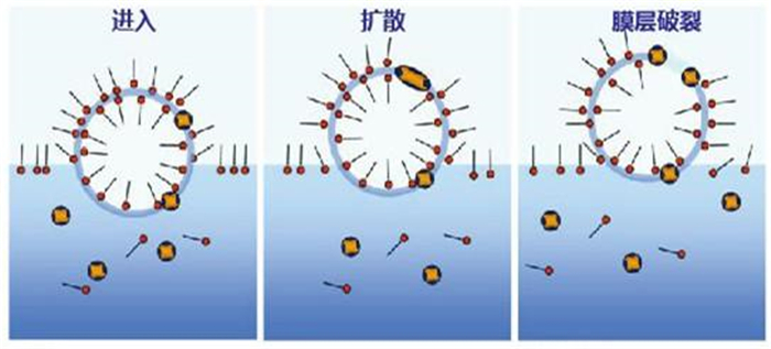 （图：南辉消泡剂消泡原理）